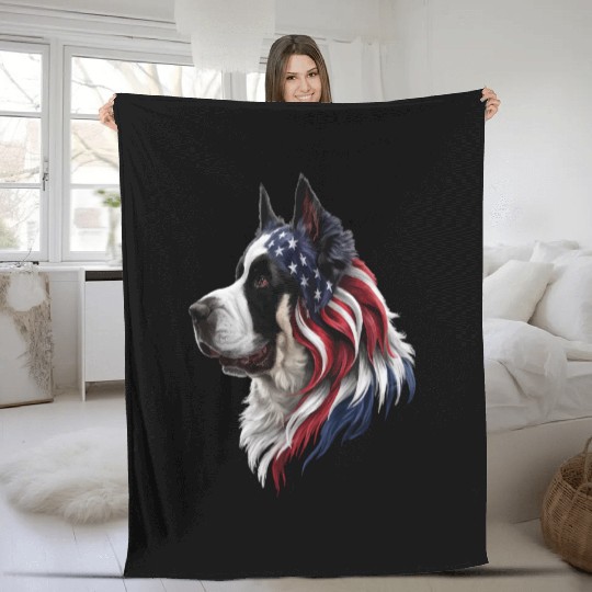 Saint Bernard Fleece Blankets