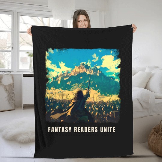 Fantasy Readers Unite Fleece Blankets