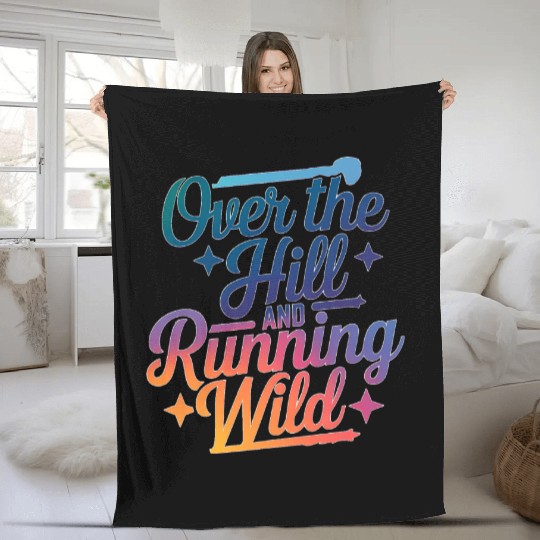 Over The Hill And Running Wild Fleece Blankets
