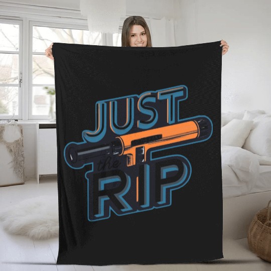 Just the Rip – Vintage welder sticker Fleece Blankets