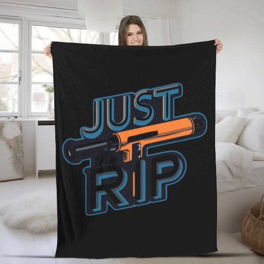 Just the Rip – Vintage welder sticker Fleece Blankets