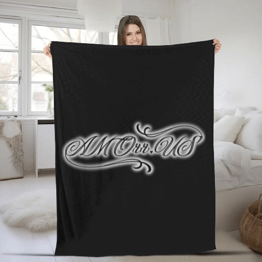 amorr.us fancy lettering Fleece Blankets