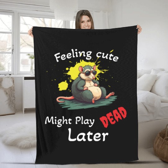 Best trendy possum lover funny Fleece Blankets design