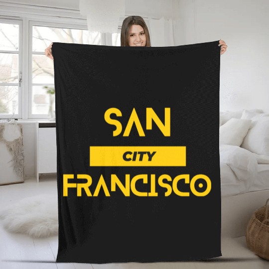 San Francisco City Fleece Blankets