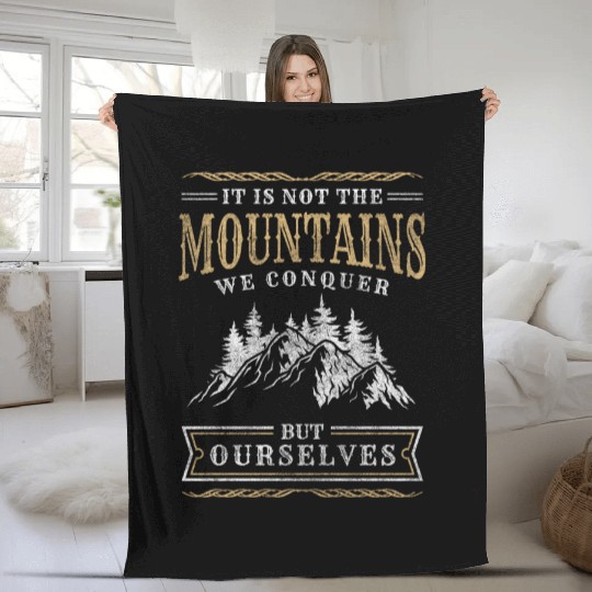 Mountaineering Hiking Alps Climb Fleece Blankets