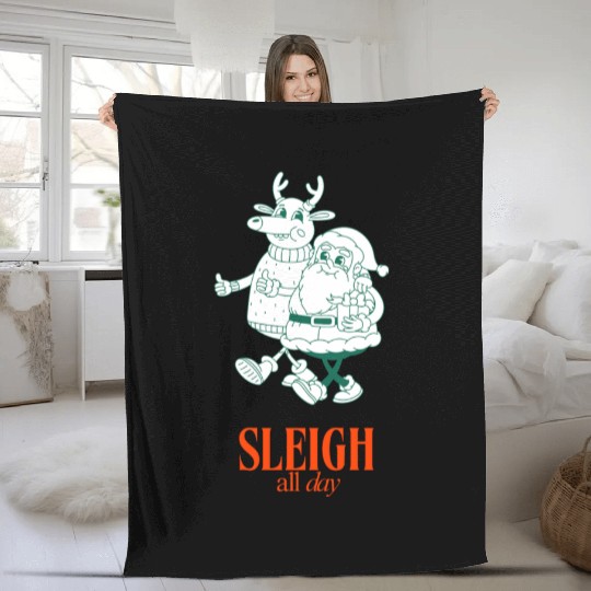 Sleigh all Day Fleece Blankets