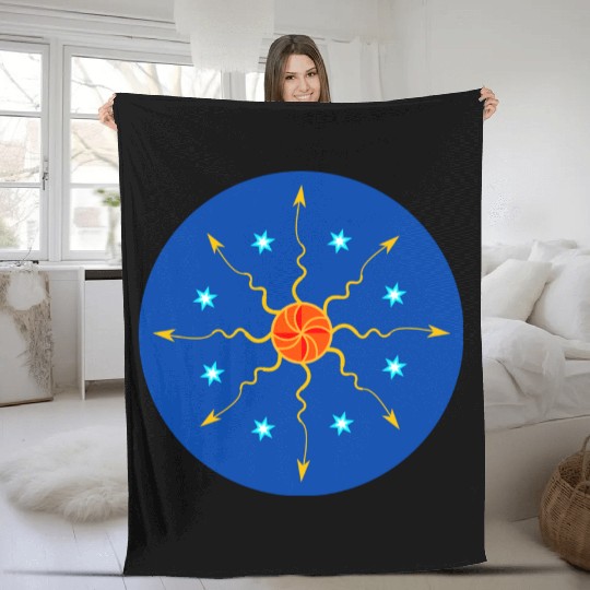 Sun, Stars and Space Circle Fleece Blankets