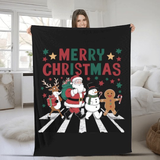 Christmas Merry Christmas For Gift Santa Claus Fleece Blankets