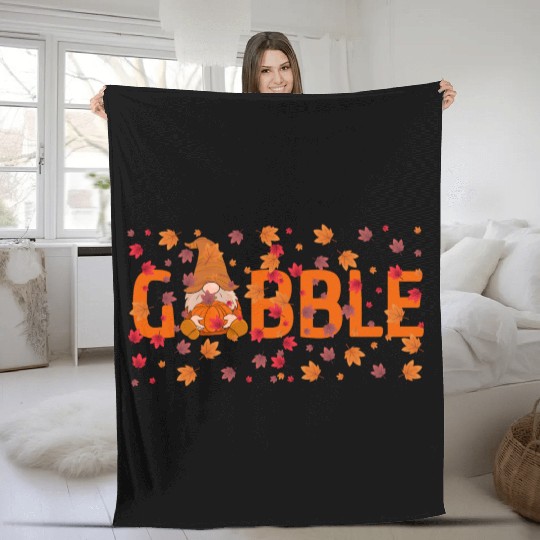 GOBBLE TURKEY PODIATRIST FUNNY THANKSGIVING Fleece Blankets