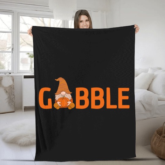 GOBBLE TURKEY PODIATRIST FUNNY THANKSGIVING Fleece Blankets