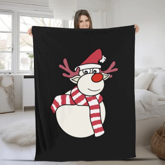 Reindeer Snowman Fleece Blankets