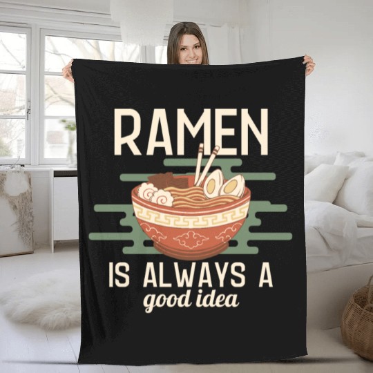 Cute ramen is always a good idea Fleece Blankets gift
