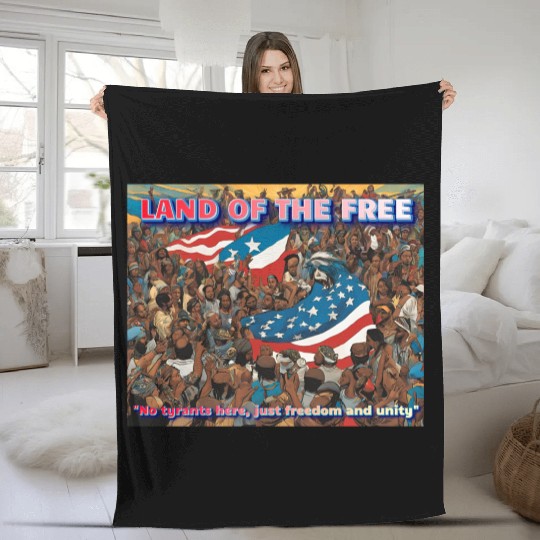 Land Of The Free Fleece Blankets