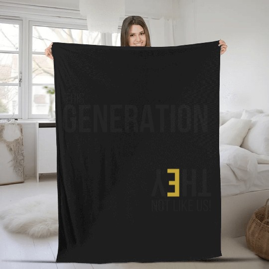 This Generation Not like us - Blk Fleece Blankets
