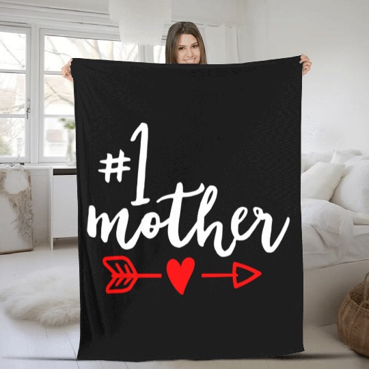 Mother Number 1 Mom Mama Mothers Day Mother In Law Fleece Blankets