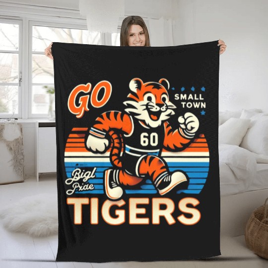 Small Town, Big Pride: Go Tigers! Fleece Blankets