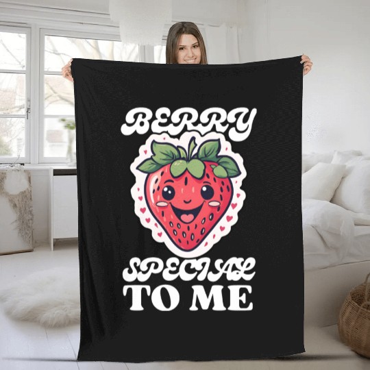 Berry Special To Me Fleece Blankets