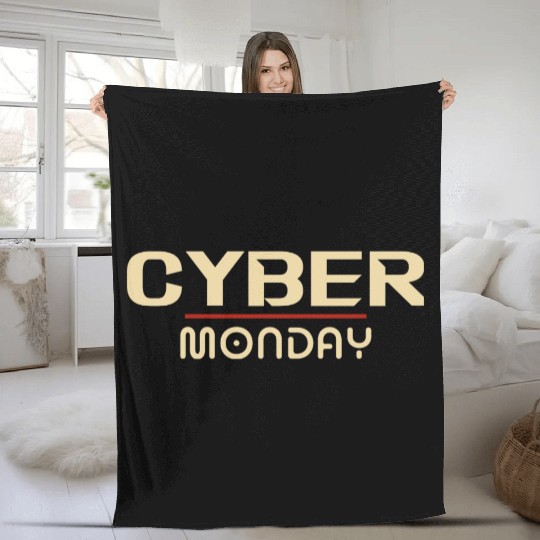 Cyber Monday Fleece Blankets Design Retro vintage