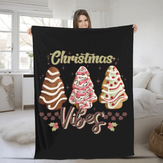 Christmas Vibes Fleece Blankets