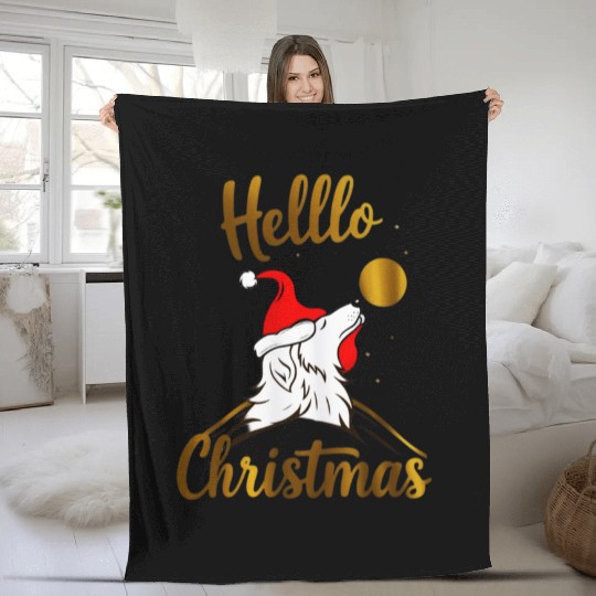 HELLO CHRISTMAS Fleece Blankets