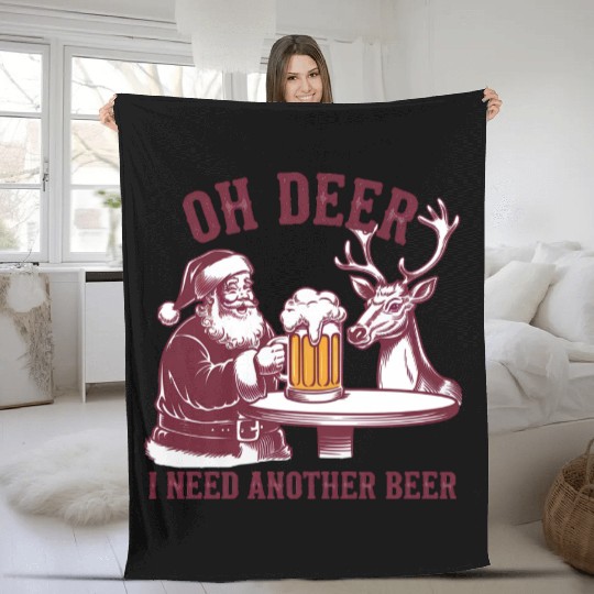 Cute Christmas, Christmas Animals Fleece Blankets