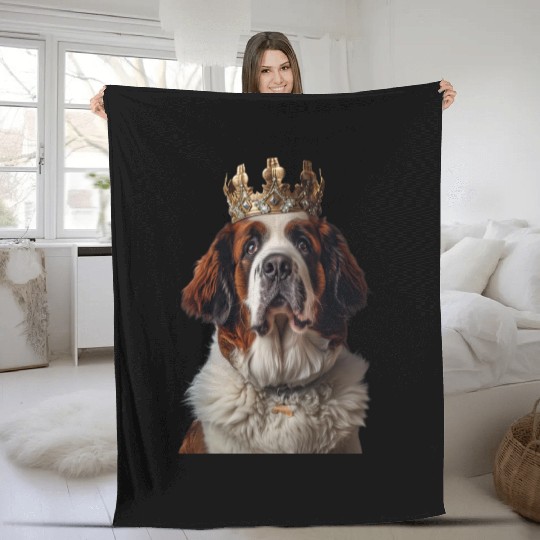 Saint Bernard Fleece Blankets