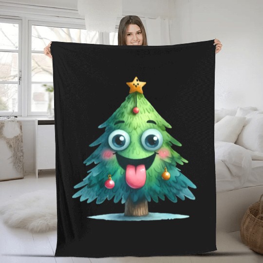 Christmas Tree, Merry Christmas Fleece Blankets