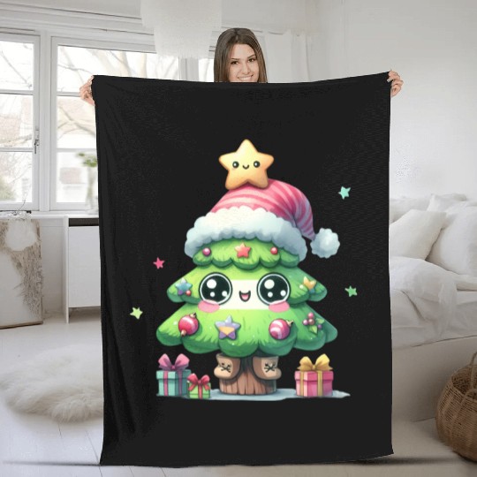 Christmas Tree, Merry Christmas Fleece Blankets