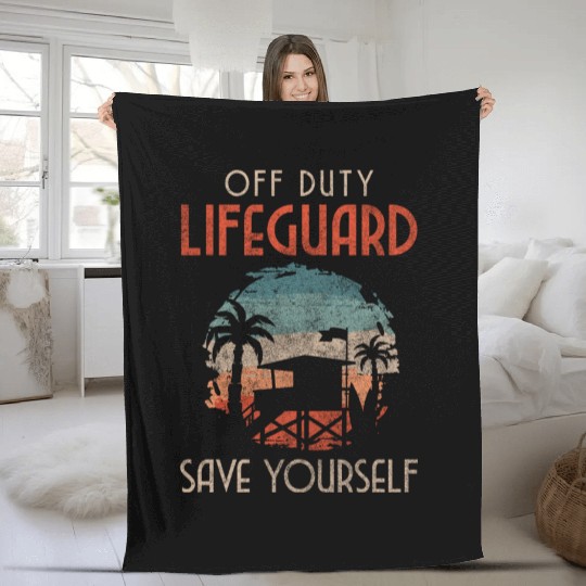 Lifeguard Edge Of The Pool Swimming Job Fleece Blankets