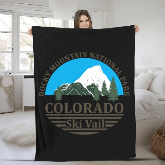 Vail Colorado ski resort Fleece Blankets