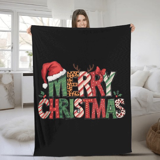 Merry Christmas, Cute Christmas Fleece Blankets