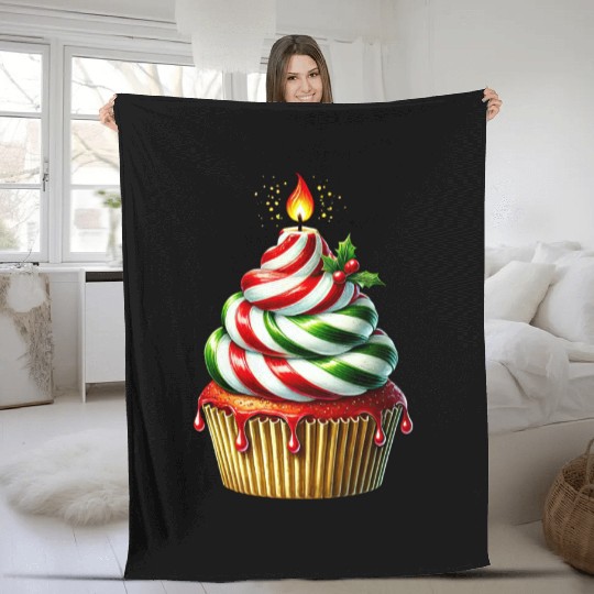 Christmas ice cream, Merry Christmas Fleece Blankets