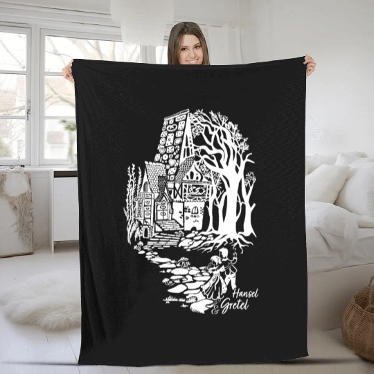 Hansel and Gretel Gingerbread house Fleece Blankets