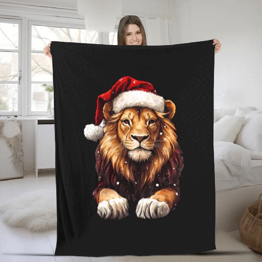 Lions Christmas Fleece Blankets