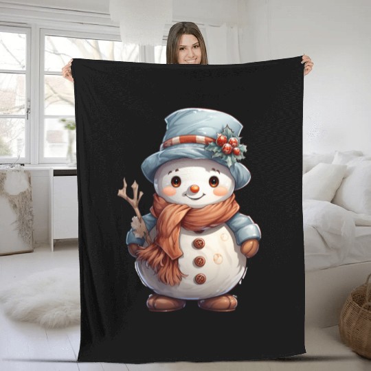 Snow Christmas, Merry Christmas Fleece Blankets