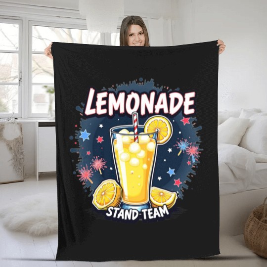 Lemonade stand team Fleece Blankets