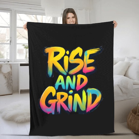 Rise And Grind Fleece Blankets