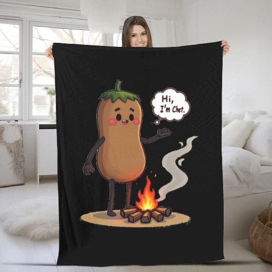 Chestnuts Roasting Christmas Cartoon Fleece Blankets