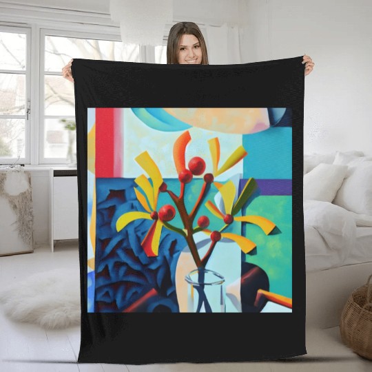 Everyday mistletoe Fleece Blankets