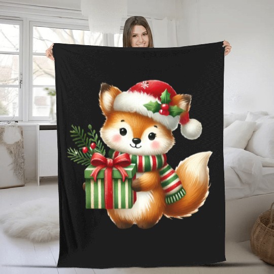 Merry Christmas, Christmas Vintage Fleece Blankets