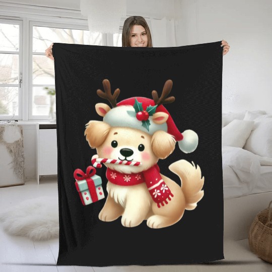Merry Christmas, Christmas Vintage Fleece Blankets