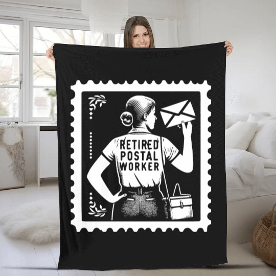 Mail Lady Retired Postal Worker Fleece Blankets