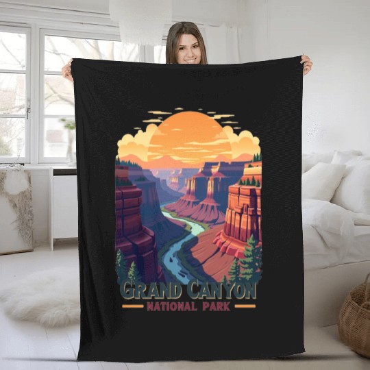 Majestic Grand Canyon: Nature's Masterpiece Fleece Blankets
