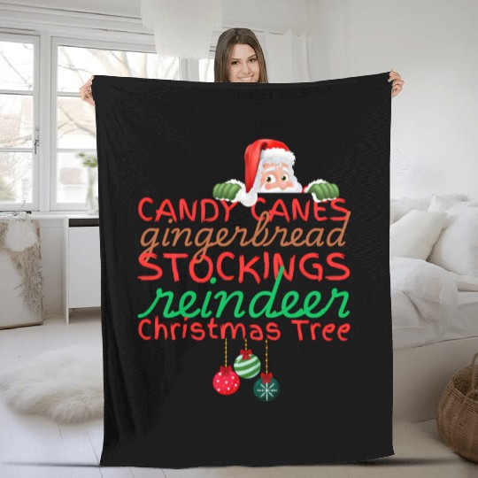 CANDY CANES Fleece Blankets