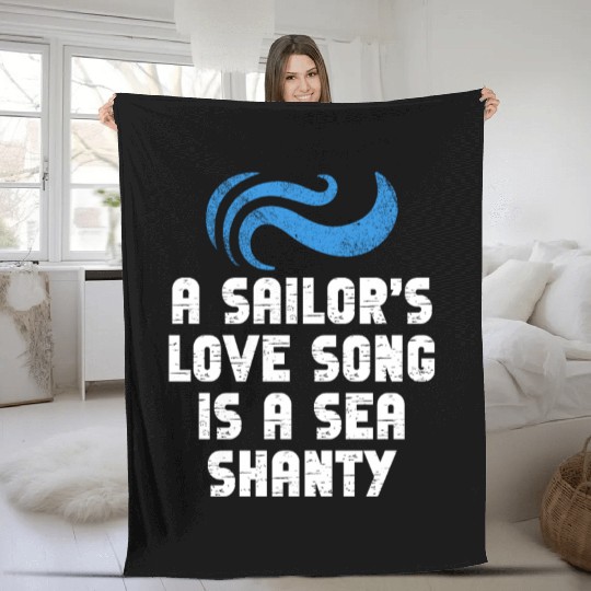 Sailor Meme Pirate Ship Ocean Sailing Fleece Blankets
