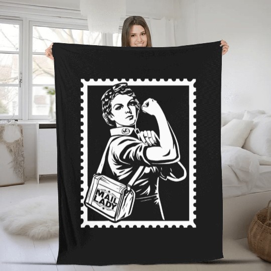 Mail Lady Fleece Blankets