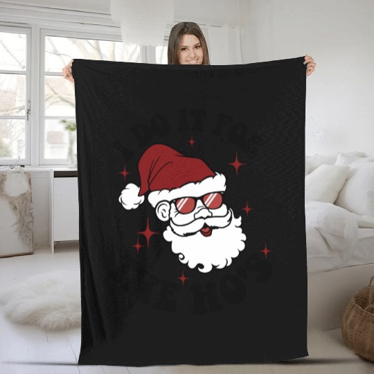 Santa Christmas, Christmas Retro Fleece Blankets