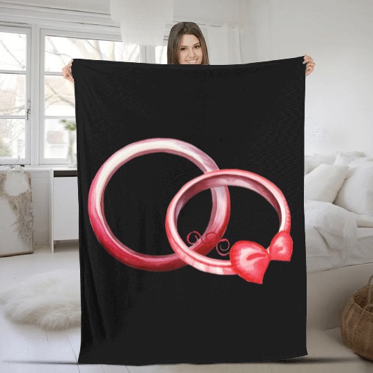 Valentines Retro, Valentine Day Fleece Blankets