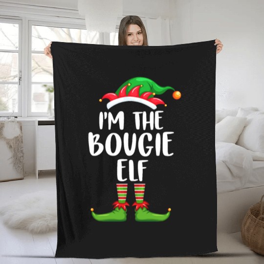I'm The Bougie Elf Fleece Blankets Matching Family Christmas