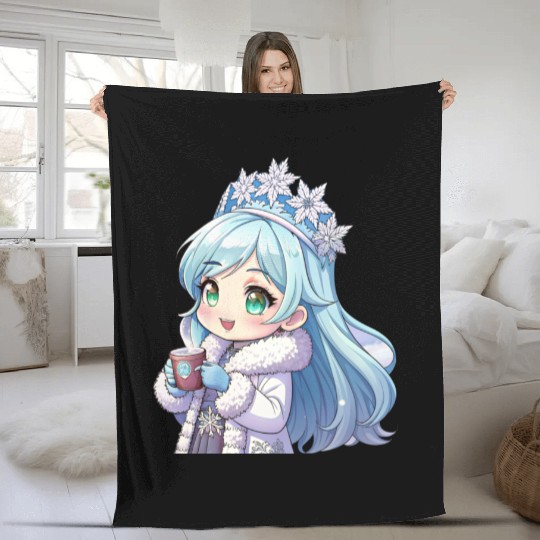 Snow Much Fun Winter Wonderland Girl Fleece Blankets Gift